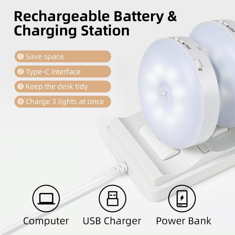 EZVALO under Cabinet Lighting with Charging Station,1000Mah Rechargeable Lock Lights with Remote, 3 Color Temps & RGB Closet Lights, Dimmable Motion Sensor Lights for Shelf, Kitchen Easy Installation Modern Design Rainbow Effect